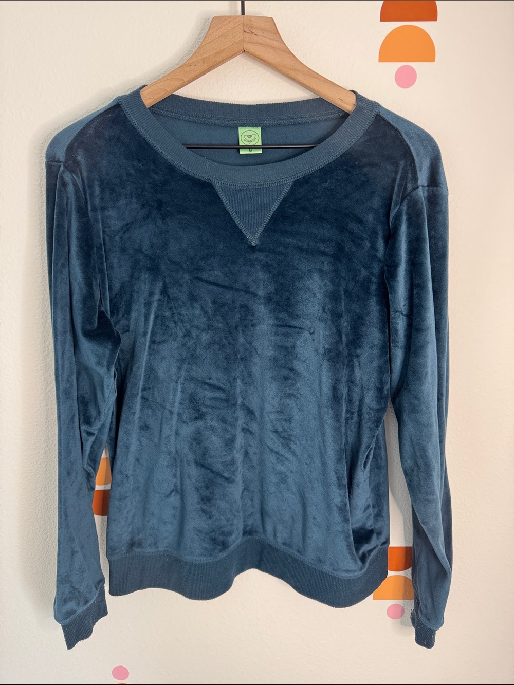 Honeydew Intimates Men's Velvet Crewneck Sweater in Blue